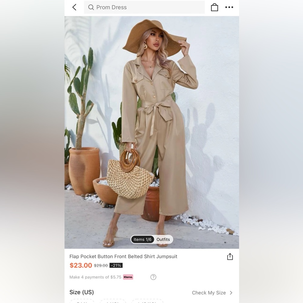 Flap Pocket Button Front Belted Shirt Jumpsuit
